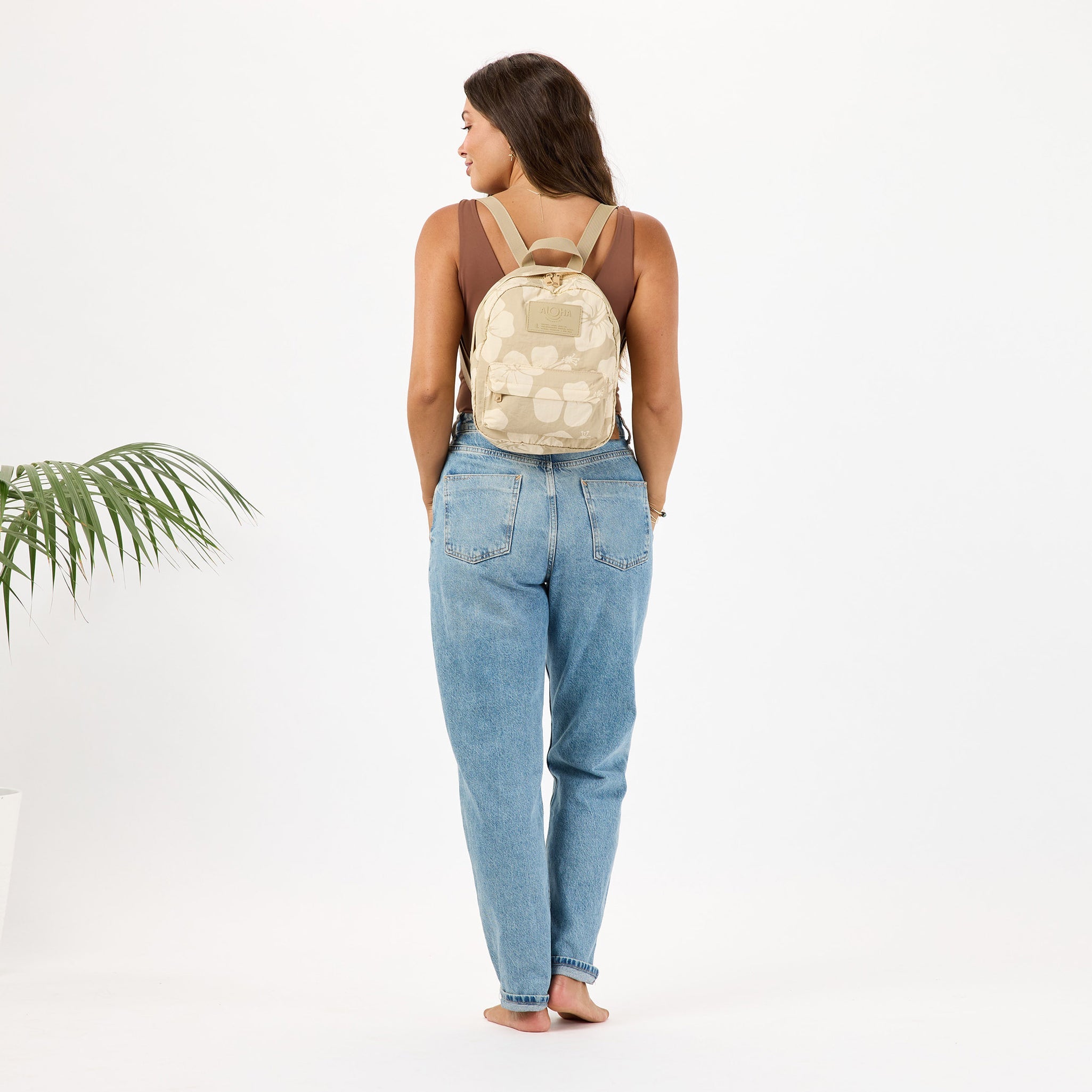 Aloha Collection| Hana Hou Mini Backpack | Crème/Dune – The