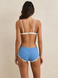 Lola Check Boyleg Bottom Blue