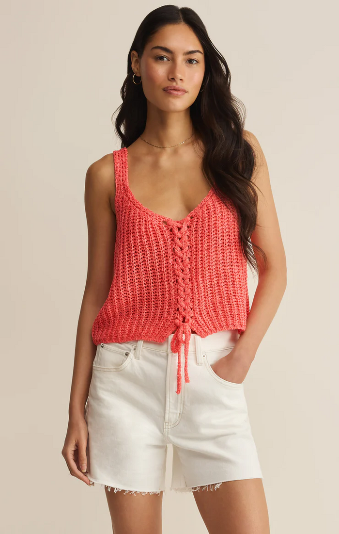 Tate Lace Up Sweater Tank Gelato