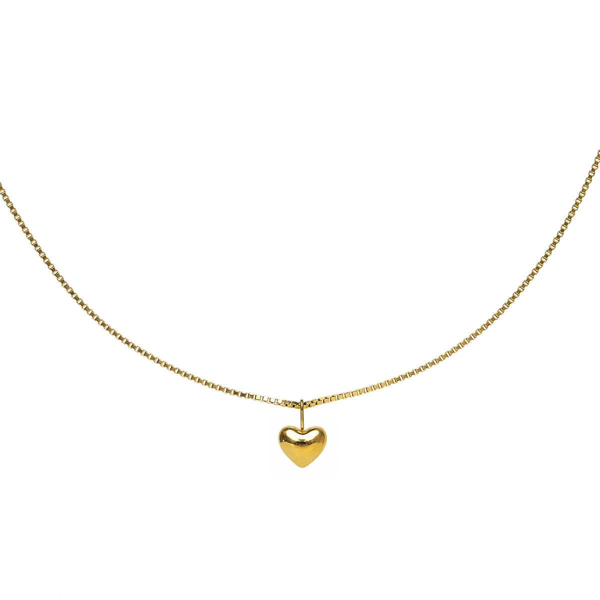 Waterproof Dainty Gold Heart Necklace