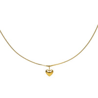 Waterproof Dainty Gold Heart Necklace