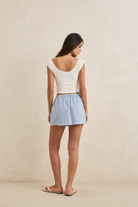 Gracie Sweetheart Top White