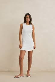 Gigi Knit Tank Dress White
