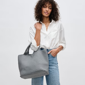 Sky's The Limit - Medium Woven Neoprene Tote: Gray
