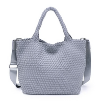 Sky's The Limit - Medium Woven Neoprene Tote: Gray