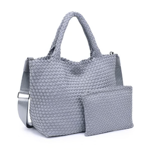 Sky's The Limit - Medium Woven Neoprene Tote: Gray