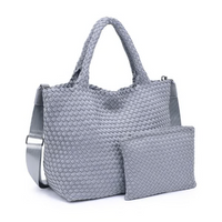 Sky's The Limit - Medium Woven Neoprene Tote: Gray