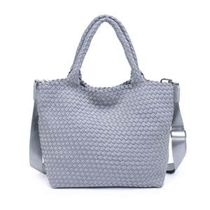 Sky's The Limit - Medium Woven Neoprene Tote: Gray