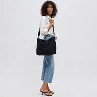 Sky's The Limit - Medium Woven Neoprene Tote: Black