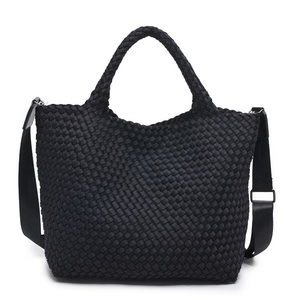 Sky's The Limit - Medium Woven Neoprene Tote: Black