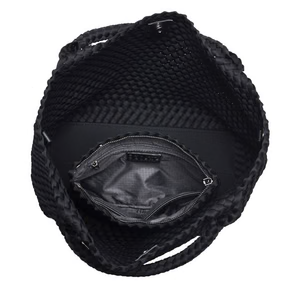 Sky's The Limit - Medium Woven Neoprene Tote: Black