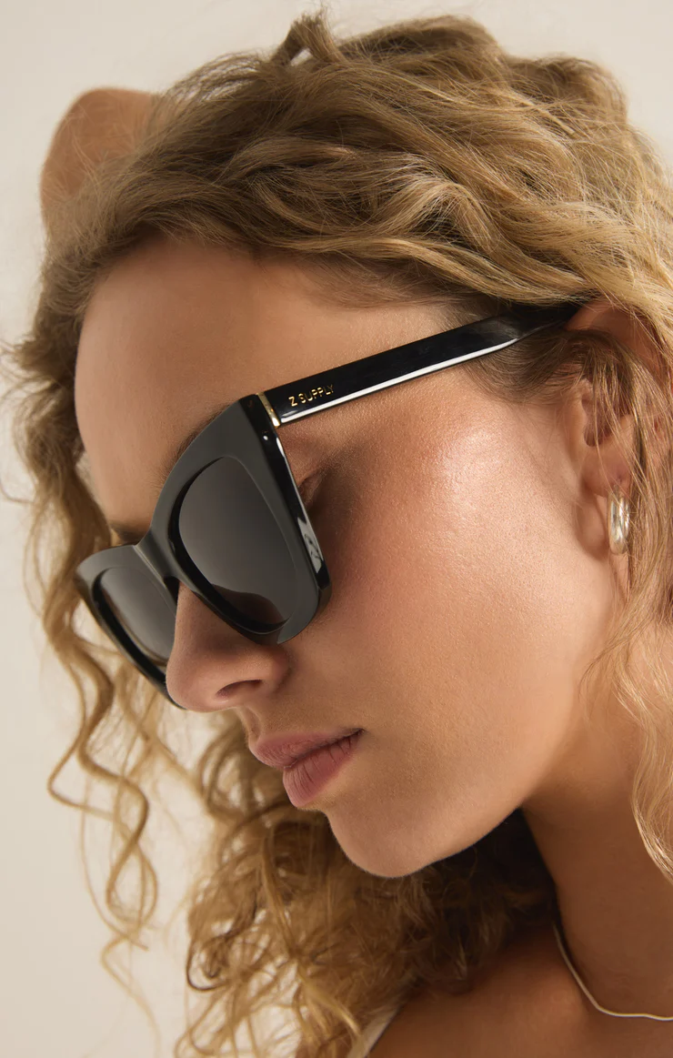 Undercover Polished Black Sunglasses
