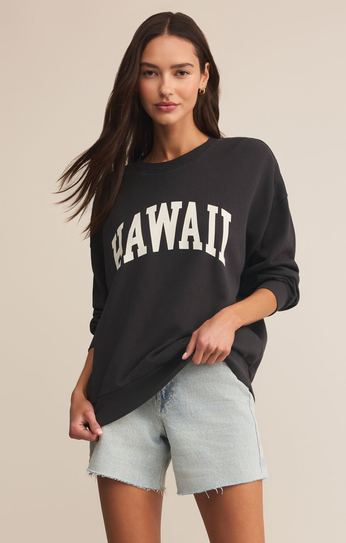 Hawaii Sunday Sweatshirt Black Sand
