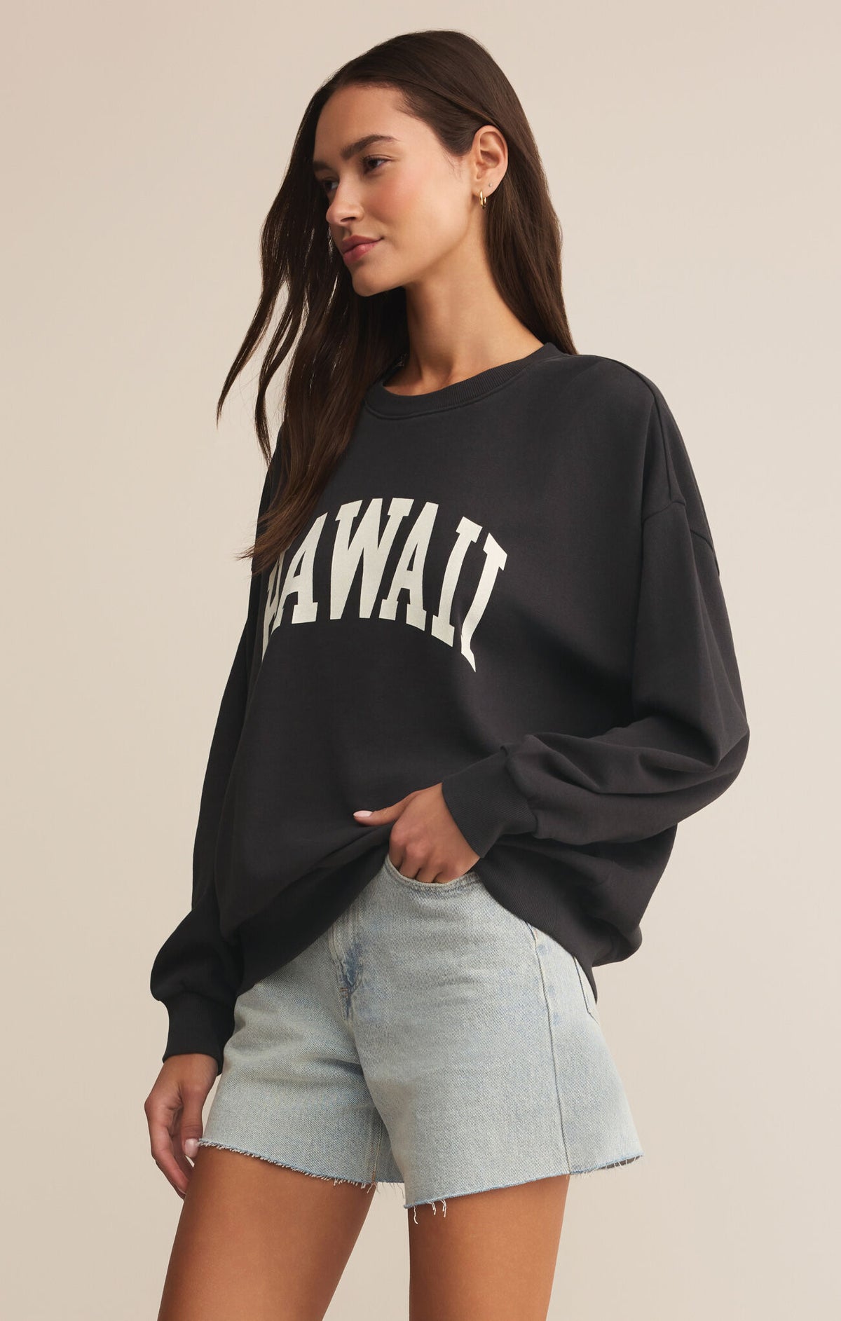 Hawaii Sunday Sweatshirt Black Sand