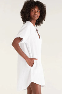Talia Gauze Mini Dress White