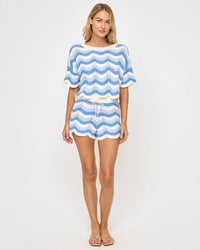 Make Waves Knit Short Blue Crush