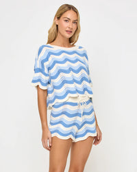 Make Waves Knit Short Blue Crush
