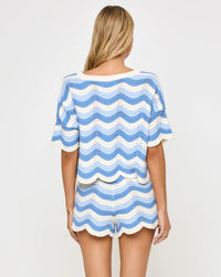Make Waves Knit Short Blue Crush