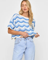 Make Waves Knit Short Blue Crush