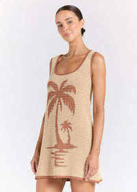 Palm Beach U Crochet Knit Dress Sand