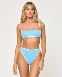 Ribbed Nora Bottom Seaspray/Cream