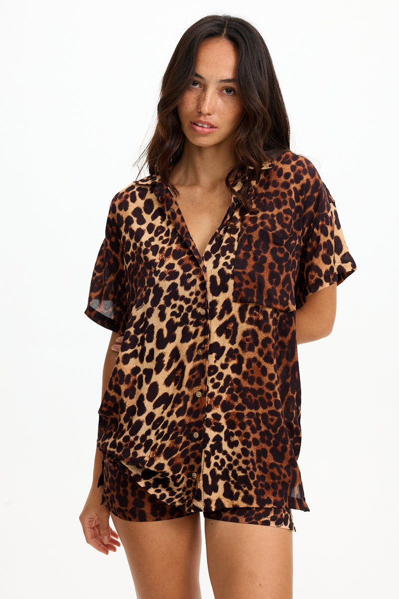 Aloha Shirt Dress Sahara