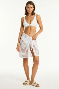 Castaway Mid Length Wrap White