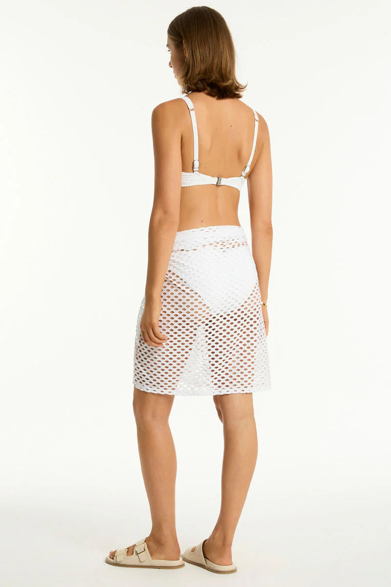 Castaway Mid Length Wrap White