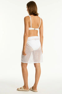 Castaway Mid Length Wrap White