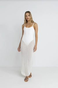 Gemma Knit Midi Dress White