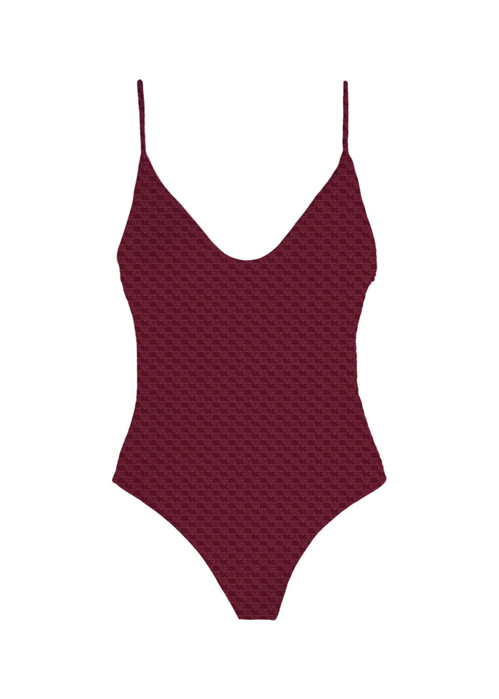 Everyday Bodysuit Vino Terry Check