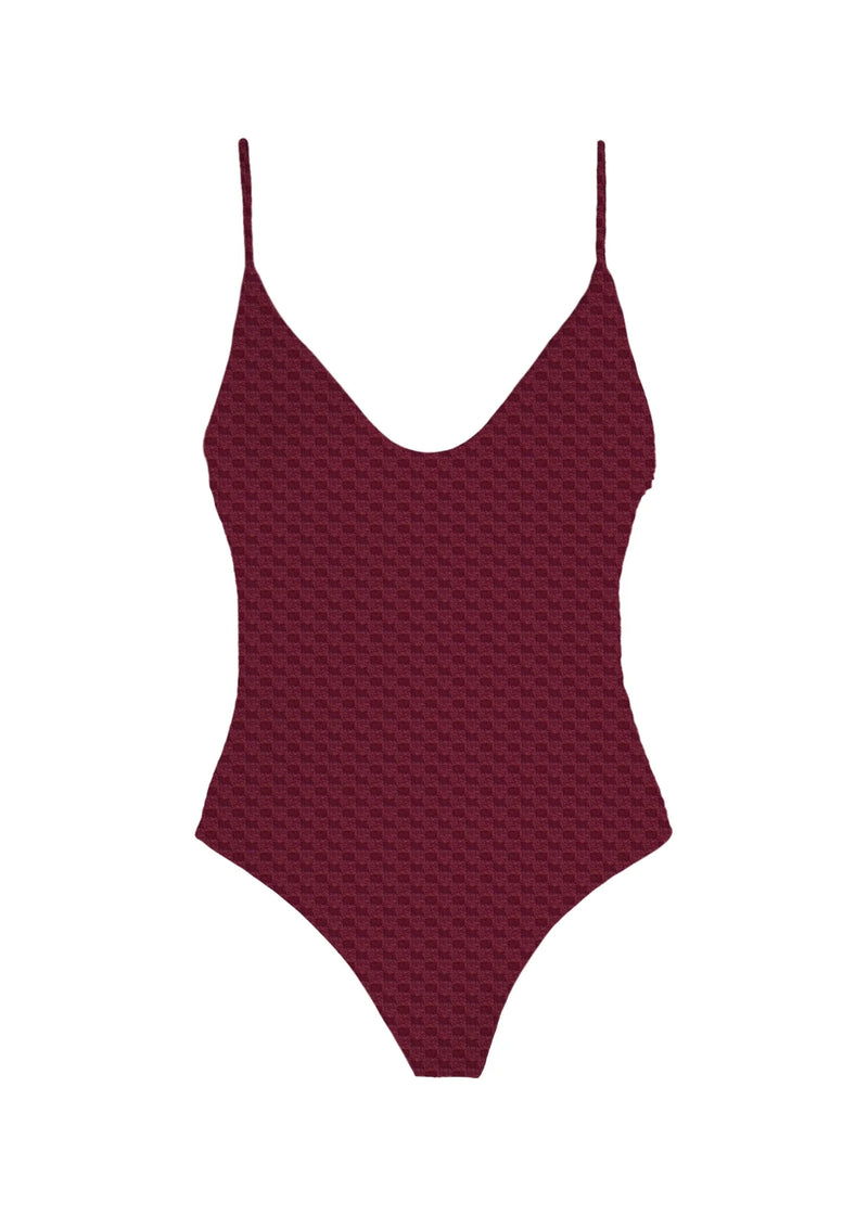 Everyday Bodysuit Vino Terry Check