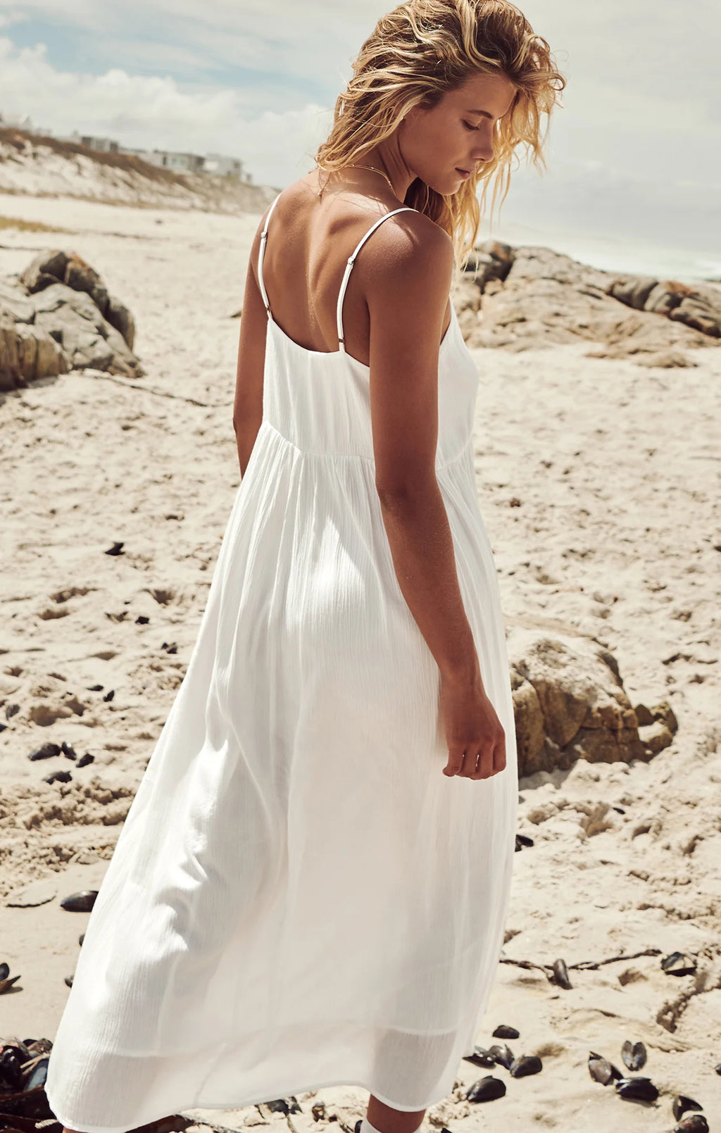 Atlas Midi Dress White