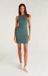 Carolina Rib Mini Dress Silver Pine
