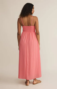 Beachside Midi Dress Sunset Pink