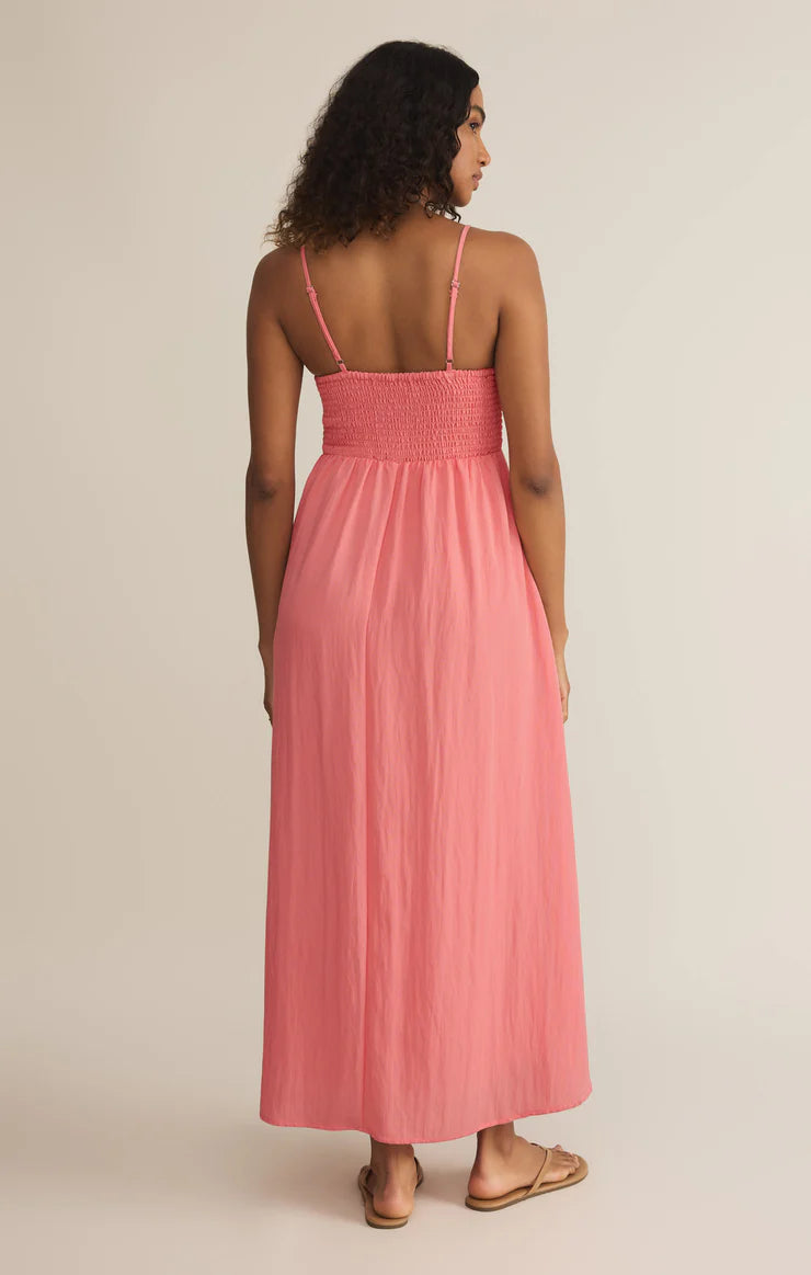 Beachside Midi Dress Sunset Pink