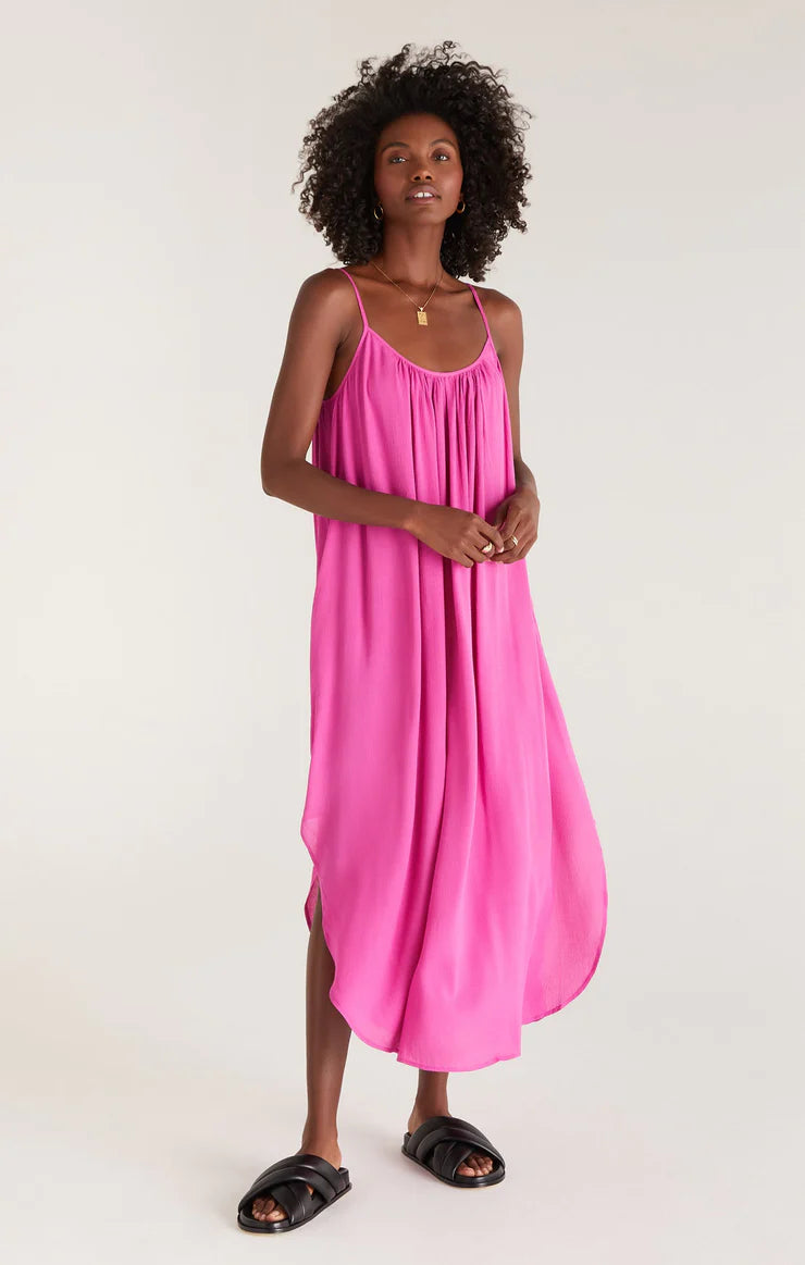 Tiana Crinkle Dress Rose Violet