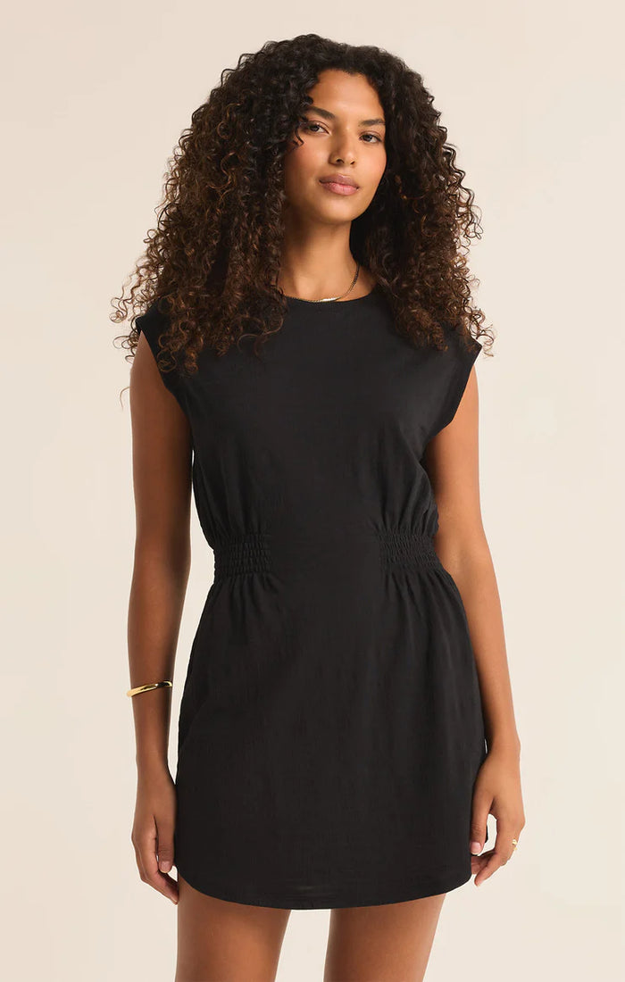 Rowan Textured Mini Dress Black