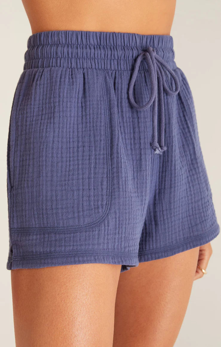 Sunny Gauze Shorts Dusty Navy