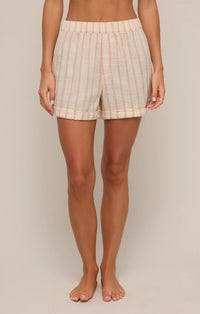 Morning Stripe Gauze Short Bone
