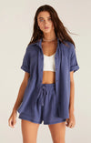 Sundown Gauze Shirt Dusty Navy