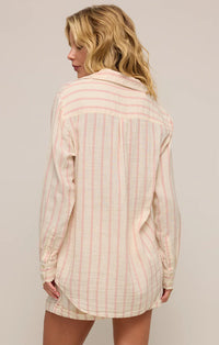 Saturday Stripe Gauze Shirt Bone