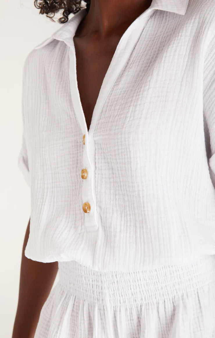 Suntide Gauze Romper White