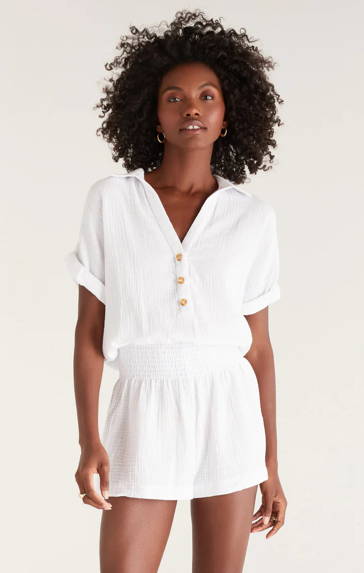 Suntide Gauze Romper White