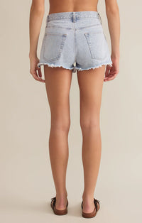 Classic Hi-Rise Denim Short Faded Indigo