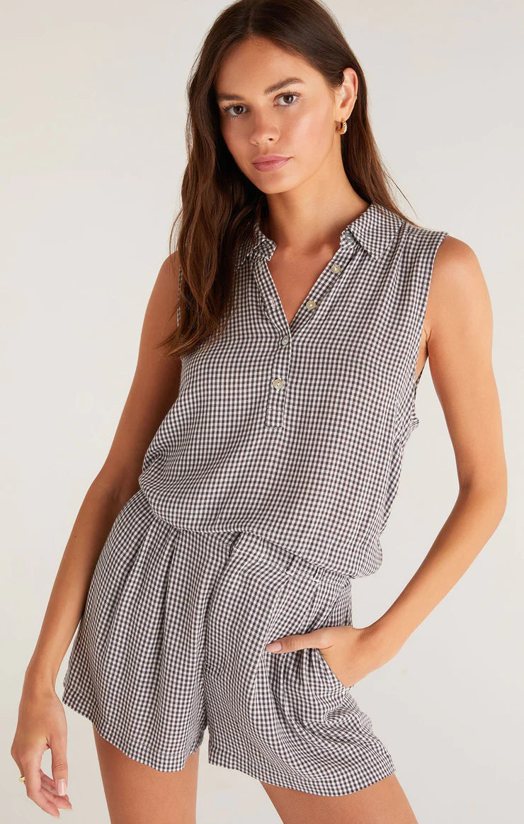 Harper Gingham Top Shadow