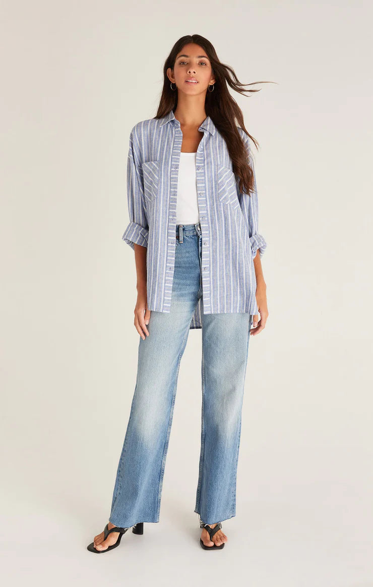 Natalia Button Up Linen Top