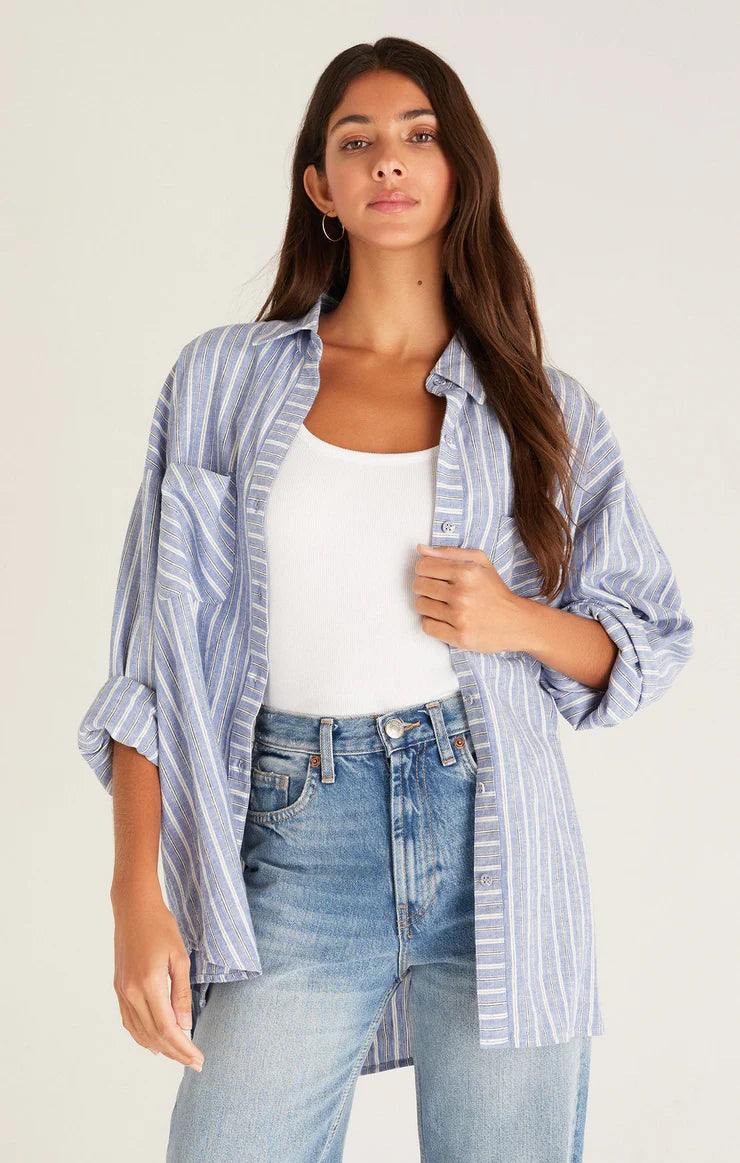 Natalia Button Up Linen Top