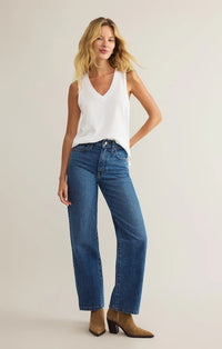 Californian V Neck Tank Top White