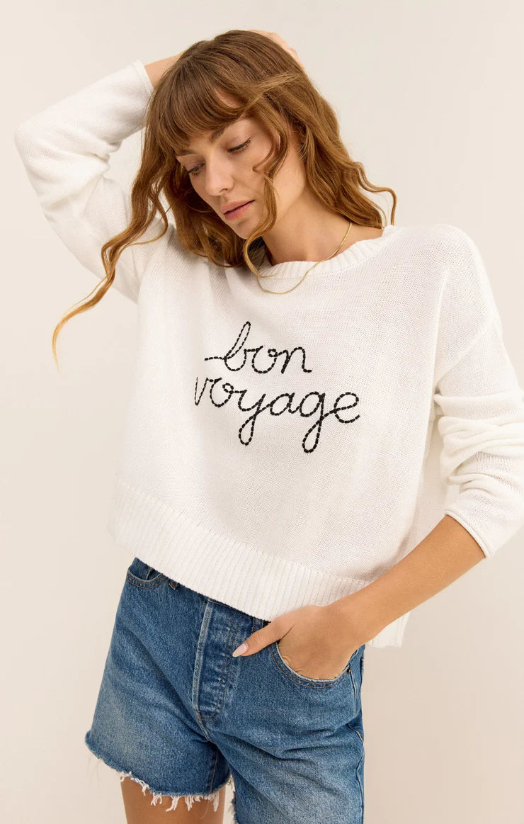 Bon Voyage Sweater White
